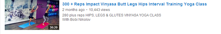 300 Reps Impact Vinyasa Butt Legs Hips Interval Training Yoga Class