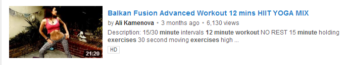 Balkan Fusion Advanced Workout 12 mins HIIT YOGA MIX