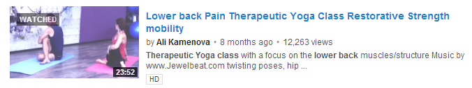 Lower back Pain Therapeutic Yoga Class Restorative Strength mobility