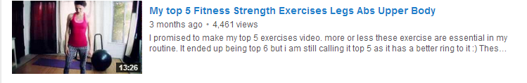 My top 5 Fitness Strength Exercises Legs Abs Upper Body