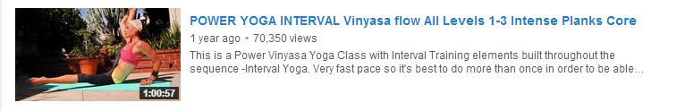 POWER YOGA INTERVAL Vinyasa flow All Levels 1-3 Intense Planks Core